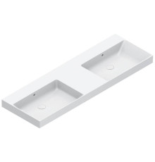 Раковина Catalano Zero 150x50 см двойная без отверстия белый глянцевый 0121520001