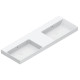 Раковина Catalano Zero 150x50 см двойная без отверстия белый глянцевый 0121520001