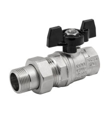 Кран шаровой Högert Technik Strong T 1/2 НВ ручка-бабочка с разъемным соединением EV123201