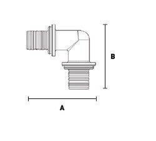 Угольник 90° General Fittings 2100 латунный 16x16 мм EFA211616B