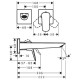 Смеситель для раковины Hansgrohe Logis настенный с донным клапаном хром 71256000