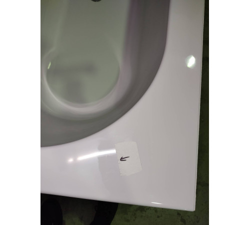 Ванна пристенная Knief Wall Corner R 180х80х60 см левая белая щелевой перелив УЦЕНКА 0100-277-R/0100-091-06