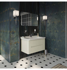 Комплект подвесной мебели Kerasan Waldorf 100 см с 2 ящиками белая матовая ваниль 4142K1bi/cr / 925530