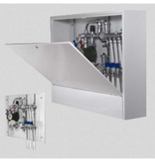 Шкаф коллекторный накладной глубокий Uni-Fitt ШРН-1-180 450х650х180 мм серый 481G1000 RAL 7035