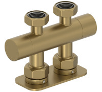 Вентиль регулирующий прямой Сунержа EU50 2x G 3/4 x 2x G 3/4 золотой шёлк матовый 32-1419-3434