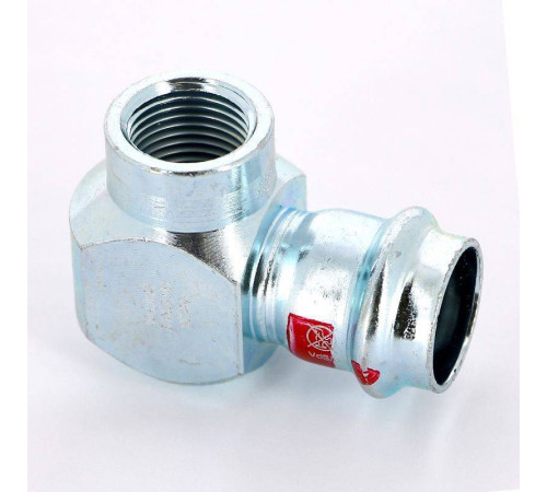 Угольник переходной Viega Prestabo 90° 22х1/2 пресс-В оцинкованная сталь 601263