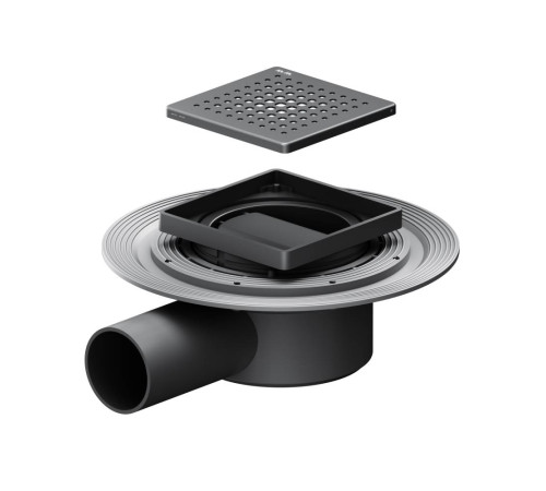 Трап для душа точечный AM.PM MasterFlow Point Cut Gradient 10 см черный матовый W01BD-P11-010-01BM