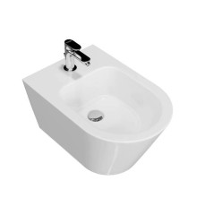 Биде подвесное Kerama Marazzi Plaza Modern 1 отверстие белое глянцевое PLM.bidet.02