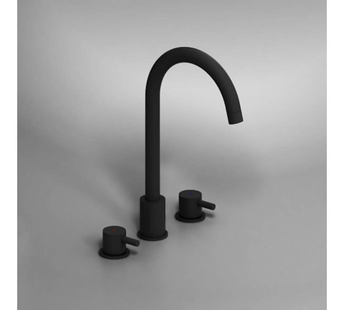 Смеситель для раковины AM.PM Scandinavian Pure на 3 отверстия черный матовый 360200300