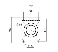 Встраиваемая часть настенного смесителя QuadroDesign с переключателем Brushed Stainless Steel IN044AS