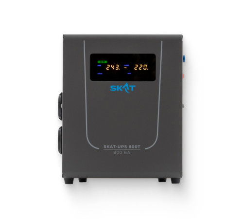 Источник бесперебойного питания SKAT-UPS 800T 220 В, 800 ВА, работает от 1 внешней АКБ