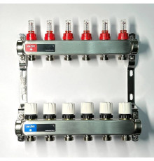 Коллекторная группа WATTS HKV 1 x 6 выходов 3/4 EK с расходомерами из нержавеющей стали 450W4306
