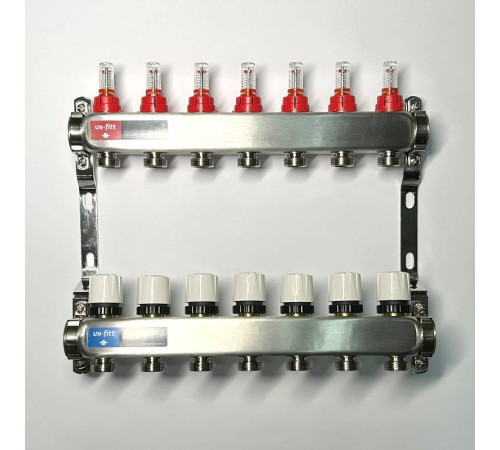 Коллекторная группа WATTS HKV 1 x 7 выходов 3/4 EK с расходомерами из нержавеющей стали 450W4307