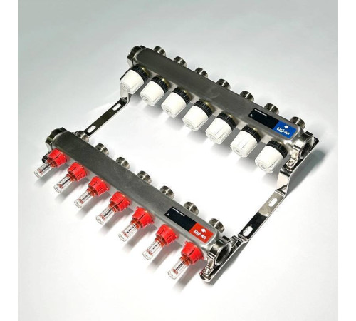Коллекторная группа WATTS HKV 1 x 7 выходов 3/4 EK с расходомерами из нержавеющей стали 450W4307