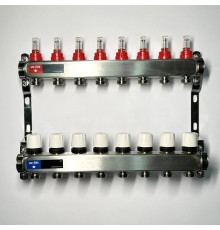 Коллекторная группа WATTS HKV 1 x 8 выходов 3/4 EK с расходомерами из нержавеющей стали 450W4308