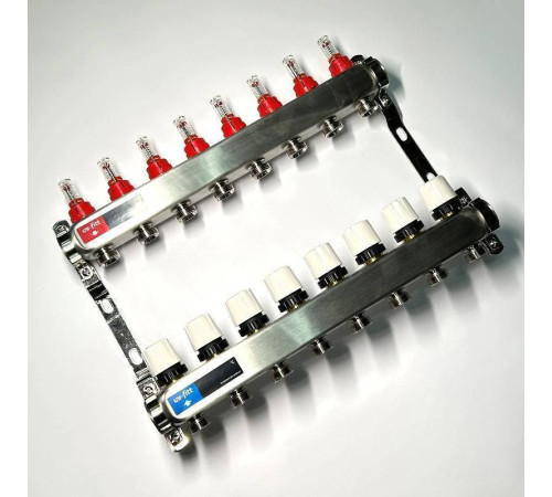 Коллекторная группа WATTS HKV 1 x 8 выходов 3/4 EK с расходомерами из нержавеющей стали 450W4308