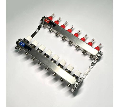 Коллекторная группа WATTS HKV 1 x 8 выходов 3/4 EK с расходомерами из нержавеющей стали 450W4308