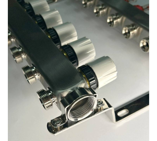 Коллекторная группа WATTS HKV 1 x 8 выходов 3/4 EK с расходомерами из нержавеющей стали 450W4308