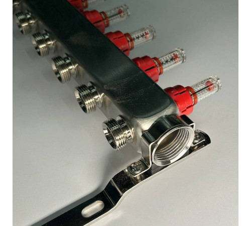 Коллекторная группа WATTS HKV 1 x 8 выходов 3/4 EK с расходомерами из нержавеющей стали 450W4308