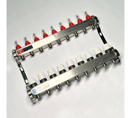 Коллекторная группа WATTS HKV 1 x 9 выходов 3/4 EK с расходомерами из нержавеющей стали 450W4309