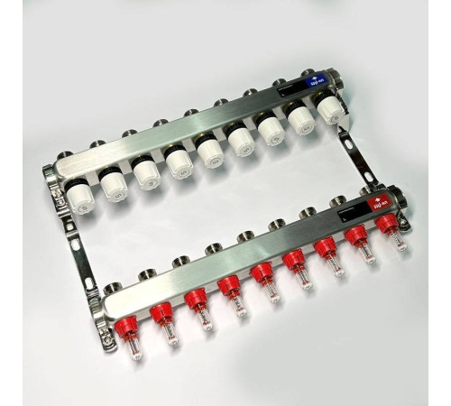 Коллекторная группа WATTS HKV 1 x 9 выходов 3/4 EK с расходомерами из нержавеющей стали 450W4309