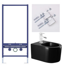 Комплект инсталляции для биде AQUATEK МИЯ-MB (рама INSB-0000001, крепеж KKI-0000002, биде AQ1004-MB) INSB-0000001/KKI-0000002/AQ1004-MB