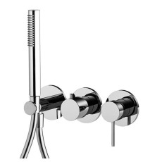 Смеситель для душа Fima Carlo Frattini Spillo Up встраиваемый на 2 выхода с ручным душем хром F3049WX8CR