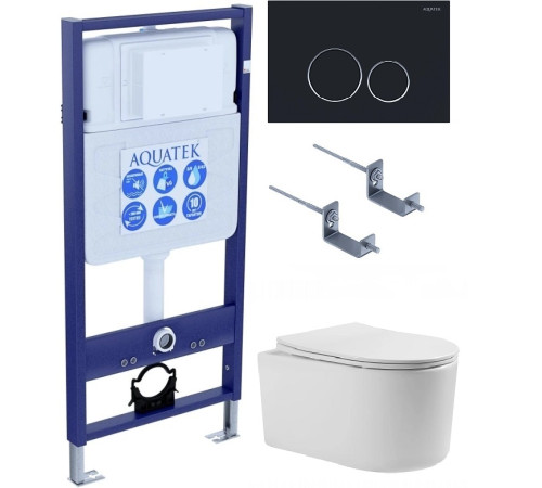 Комплект инсталляции 4 в 1 Aquatek Мия-020 рама Standard INS-0000012 и унитаз AQ2004-00 МИЯ-020 4в1