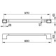 Полотенцедержатель KEUCO AVENO 600 мм хром с клеевым комплектом 14601 010600