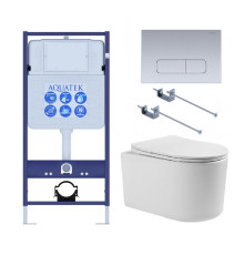 Комплект инсталляции 4 в 1 Aquatek Мия-014 рама Standard INS-0000012 и унитаз AQ2004-00 МИЯ-014 4в1