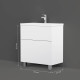 Тумба под раковину напольная AM.PM Gem 75 см 2 ящика белый глянец M90FSX07522WG32