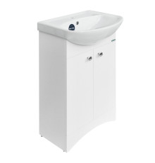 Тумба под умывальник напольная Sanita Luxe Аттика 50 490х820х330 мм белая ATKSACW50013F1