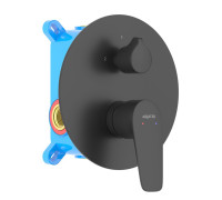 Смеситель для ванны Aquanet Бетта скрытого монтажа 2 режима матовый черный AQ1146MB