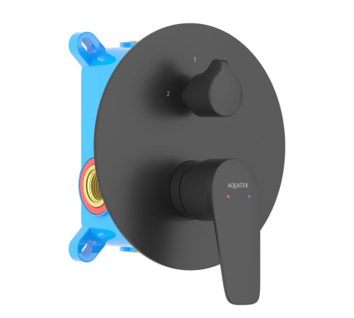 Смеситель для ванны Aquanet Бетта скрытого монтажа 2 режима матовый черный AQ1146MB