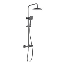 Душевая система with термостатом Aquatek Европа 220 мм матовый черный AQ2343MB