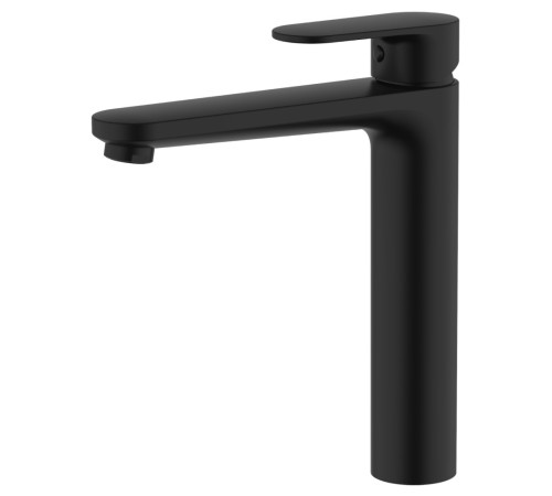 Смеситель для раковины Aquanet Ника высокий 190 мм без донного клапана матовый черный AQ1804MB