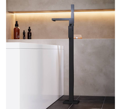 Смеситель для ванны AM.PM Gala отдельностоящий черный матовый F535000300