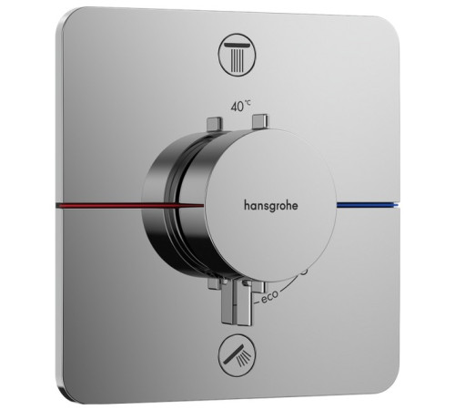 Термостат hansgrohe ShowerSelect Comfort Q для 2 потребителей внешняя часть хром 15583000