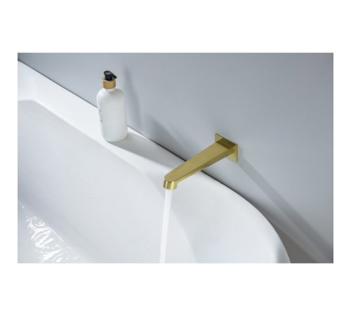 Излив для ванны Aquanet Oberon 183 мм шлифованное золото AQ1241BG