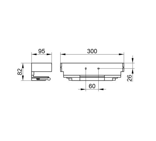 Корзинка для душа KEUCO EDITION 11 хром черный шлифованный 11159130000