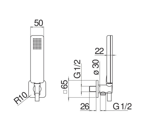 Душевой набор с шланговым подсоединением Nobili AD146/31CR хром