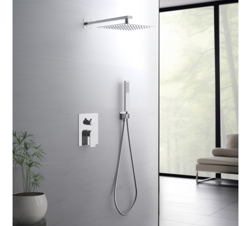 Душевой комплект 3 в 1 Aquanet ЛИРА 2 режима хром AQ1472CR