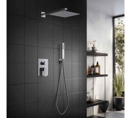 Душевой комплект 3 в 1 Aquanet ЛИРА 2 режима хром AQ1472CR