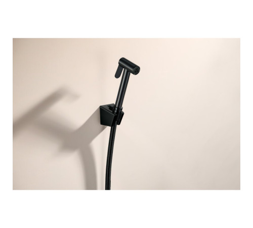 Гигиенический душ со шлангом 120 см и держателем Aquanet матовый черный AQ2054MB