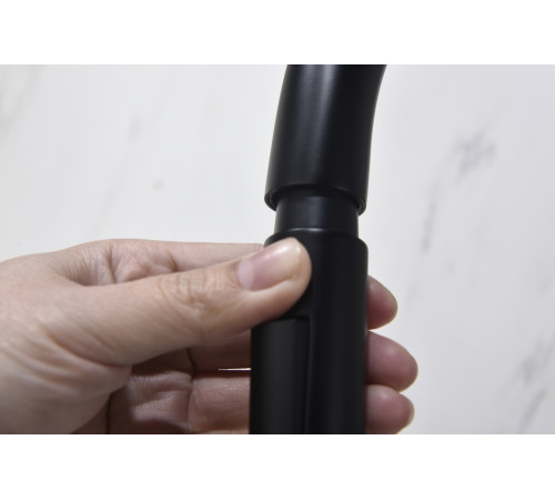 Смеситель для кухни Aquanet Европа с вытяжным изливом 2 jet матовый черный AQ1384MB