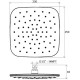 Верхний душ квадратный RAVAK 983.10 250 мм белый/хром X07P347