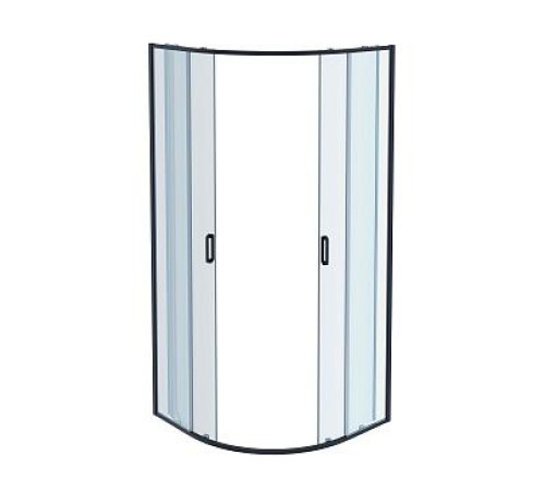 Душевой уголок Aquanet Aria 1/4 круга 800x800x2000 мм черный прозрачное стекло AQ ARI RO 08020BL