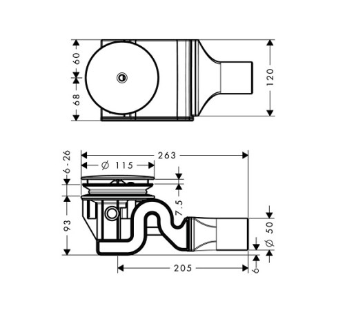 Набор для слива hansgrohe Raindrain 90 XXL 60067000