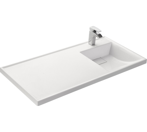 Раковина Aquaton Лондри 105 белая правая 1A72223KLH010