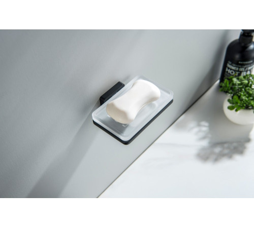 Мыльница Aquanet Либра матовый черный AQ4303MB